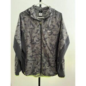 EUC Nike  Hooded Windbreaker Jacket Gray Camo